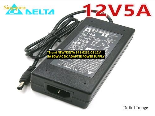 *Brand NEW*DELTA 341-0231-02 12V 5A 60W AC DC ADAPTER POWER SUPPLY